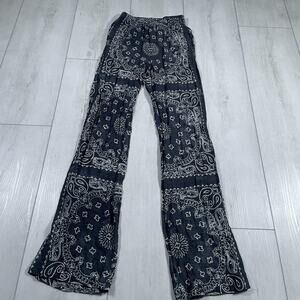 Golden Goose Paisley Print Pant Size 36 Trousers Anthracite Blue Gray Designer